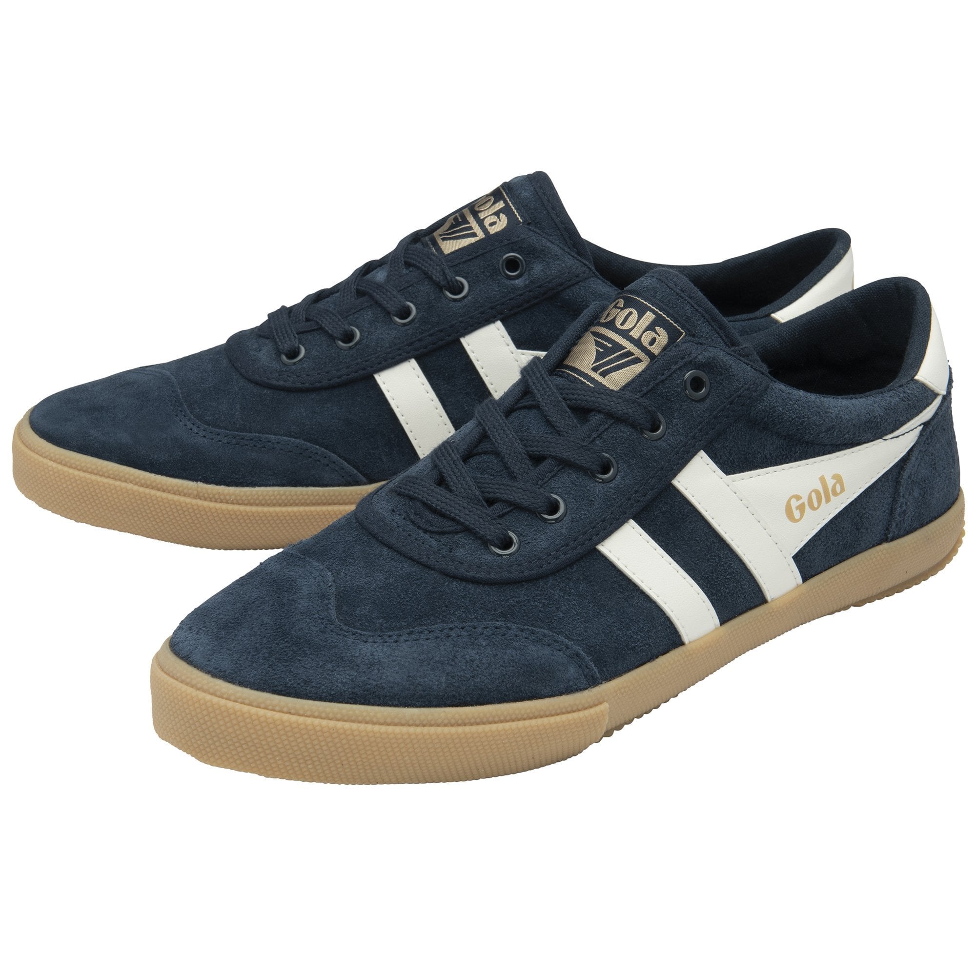 Buy Gola mens Badminton Suede navy plimsolls online at gola.co.uk
