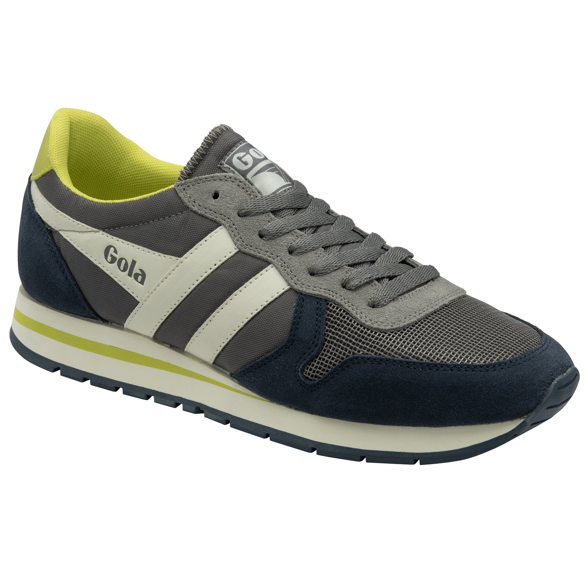 Baskets Gola Daytona - Marine Pour Homme - Textile Et Daim - Semelle Caoutchouc - Pointure à Choisir