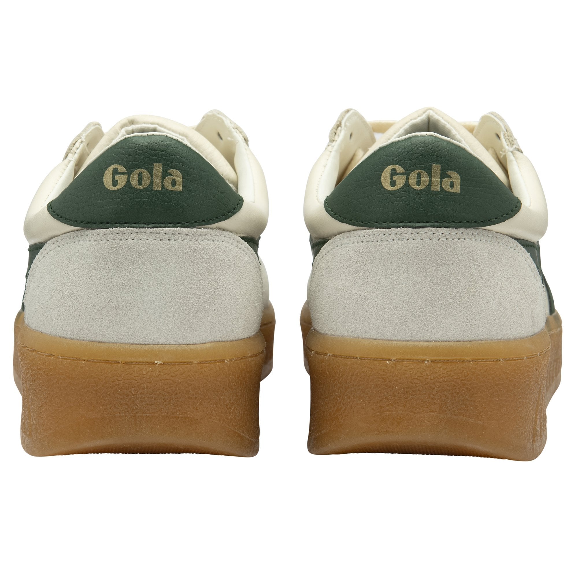 Buy Gola mens Grandslam Elite sneakers in off white/green 