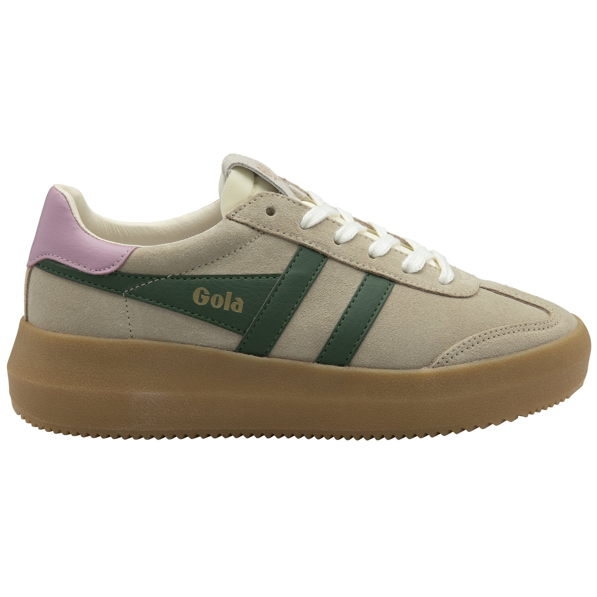 Buy Gola womens Athena sneakers in bone/evergreen/candy/gum online