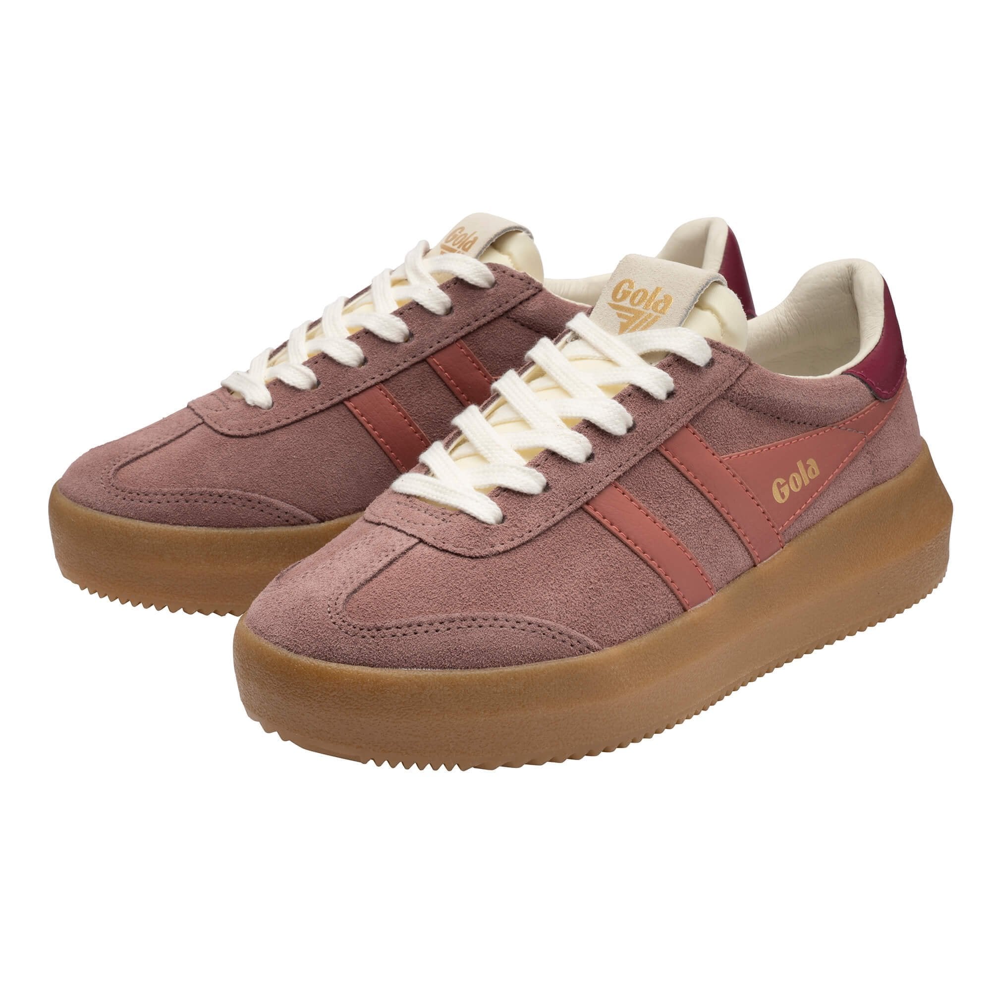 Buy Gola womens Athena sneakers in brownrose/clay/cerise/gum online