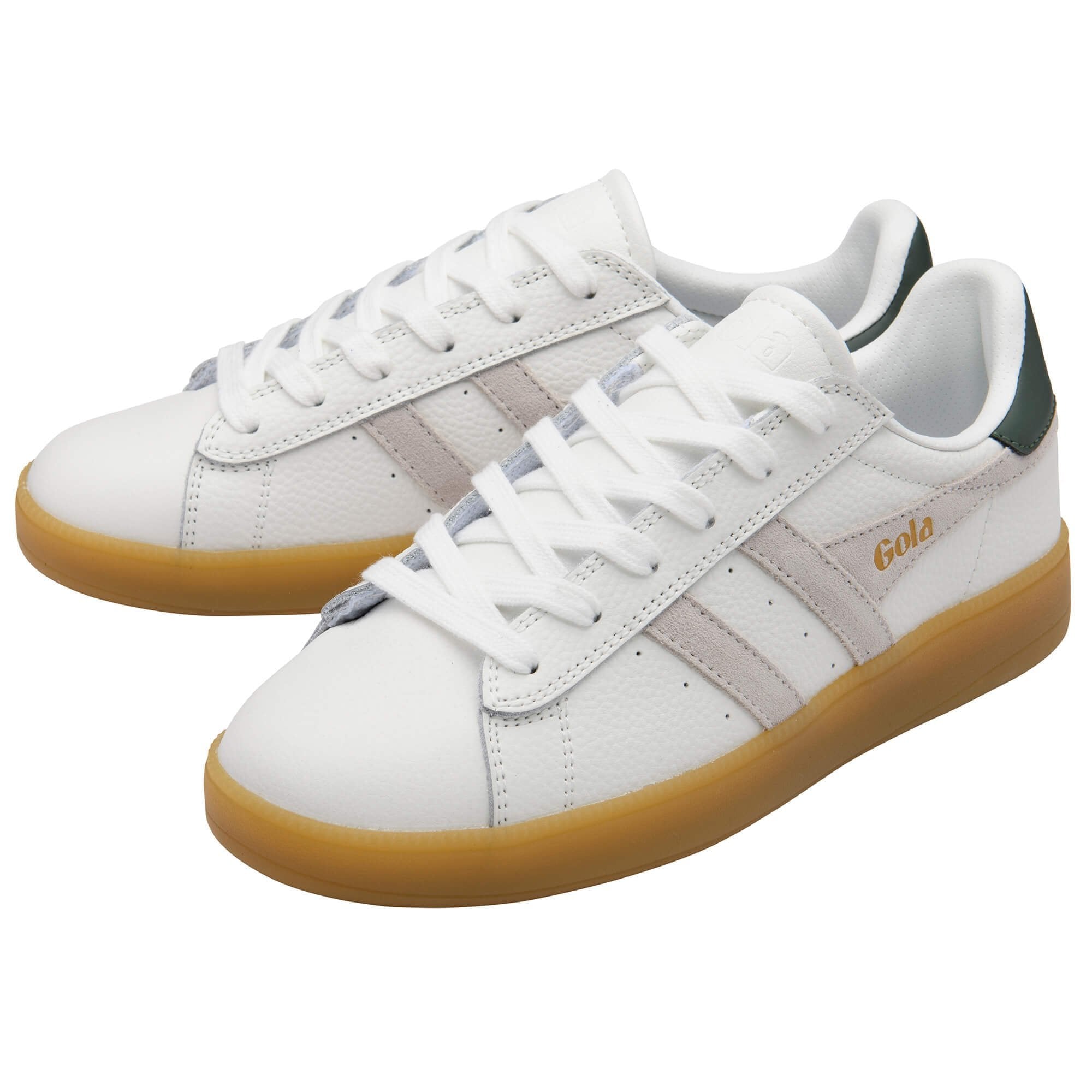 Buy Gola womens Aztec Leather sneakers in white/evergreen online