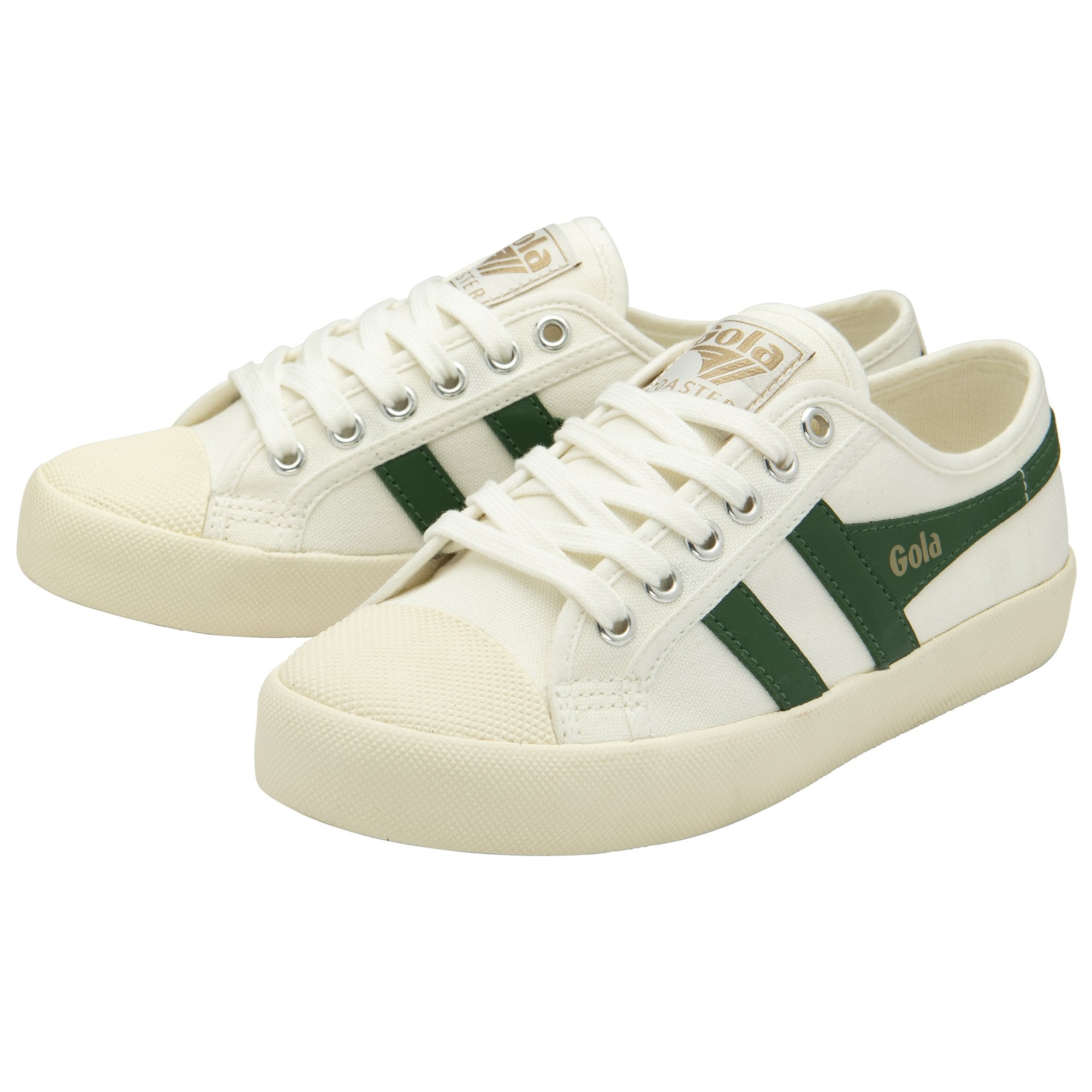 Buy Gola womens Coaster sneakers in off white/green online from gola.