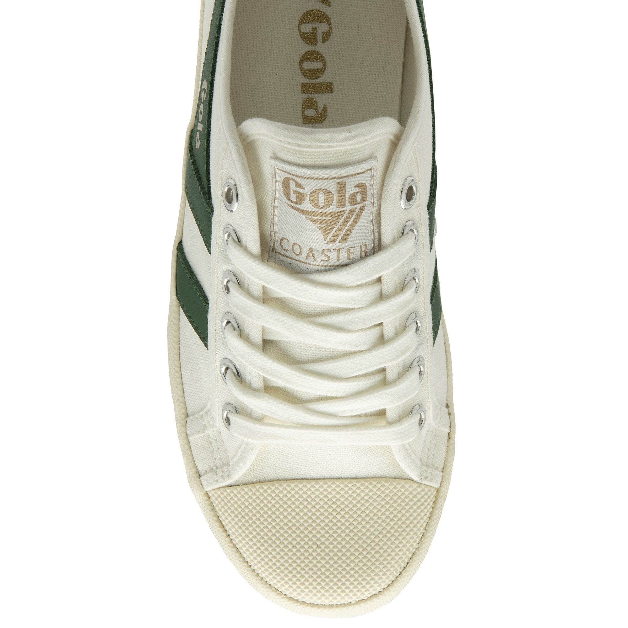 Buy Gola womens Coaster sneakers in off white/green online from gola.